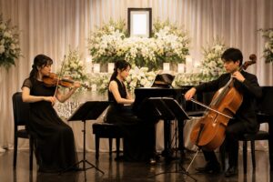 渋谷区の音楽葬 三重奏による生演奏